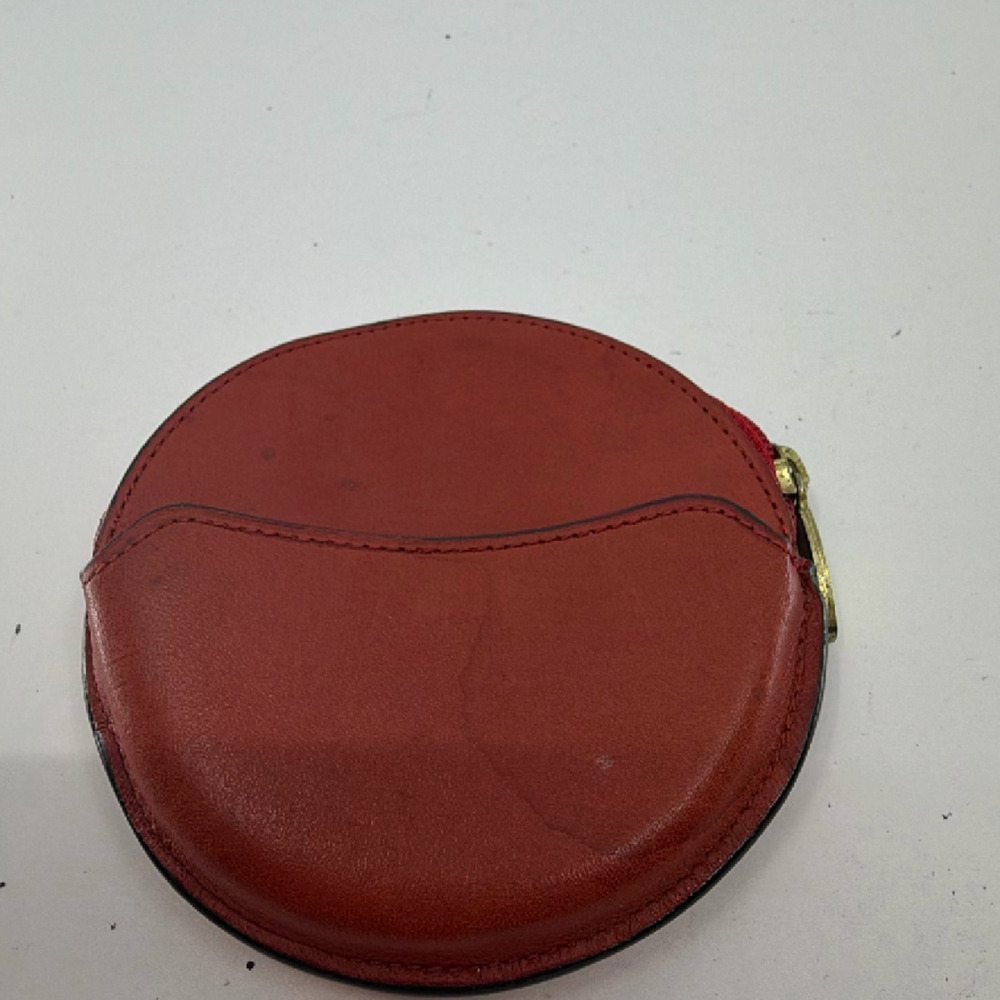 Coach Round Coin Purse Red Leather Coin Purse - Picture 3 of 6